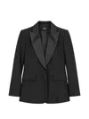 Clips Peak-lapel Jacket In Black