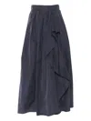 Clips Layered Taffeta Skirt In Blue