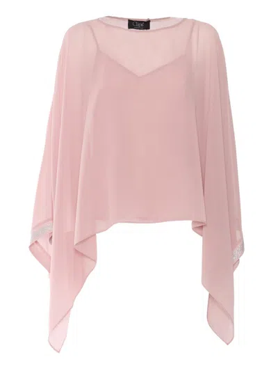 Clips Poncho In Pink
