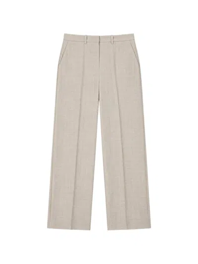 Clips Pressed-crease Straight-leg Trousers In Neutral