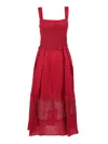 Clips Abito Con Pizzo In Red