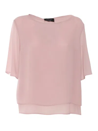 CLIPS RELAXED FIT CHIFFON TOP