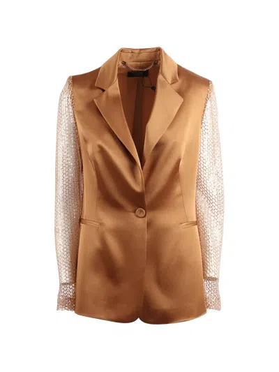 Clips Sequin-embellished Mesh-sleeve Jacket In Multi