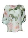 Clips Floral Print Kimono-style Shirt In Multi
