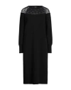 Clips Tricot Woman Midi Dress Black Size L Wool, Acrylic, Polyamide In Black