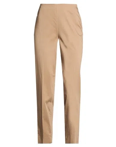 Clips Tricot Woman Pants Light Brown Size Xs Cotton, Elastane In Sand