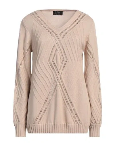 Clips Tricot Woman Sweater Beige Size S Wool, Acrylic