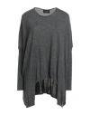 Clips Tricot Woman Sweater Charcoal Size L Wool, Acrylic In Gray