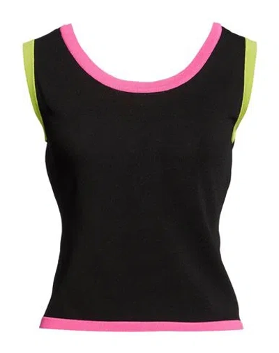 Clips Tricot Woman Top Black Size 12 Viscose, Polyamide
