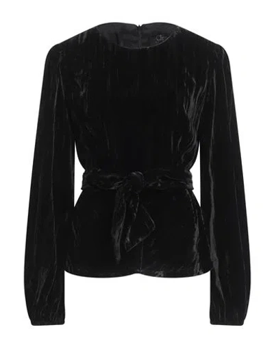 Clips Tricot Woman Top Black Size L Polyester