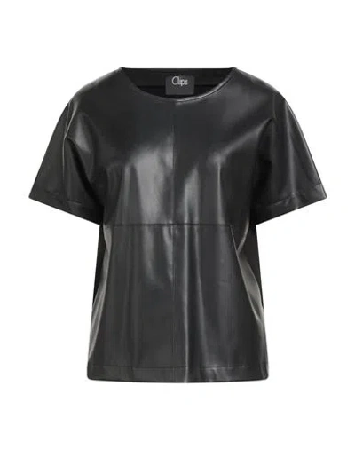 Clips Tricot Woman Top Black Size L Polyester, Polyurethane