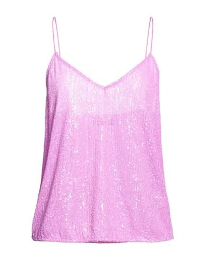 Clips Tricot Woman Top Mauve Size L Polyester, Elastane In Purple