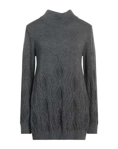 Clips Tricot Woman Turtleneck Grey Size M Wool, Acrylic