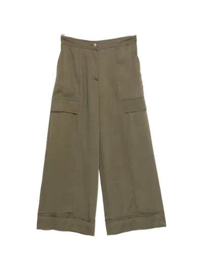 Clips Wide Leg Pants In Green