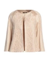 Clips Woman Blazer Beige Size 12 Polyester, Polyamide, Elastane, Cotton In Beige