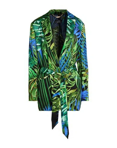 Clips Woman Blazer Green Size 10 Viscose, Elastane