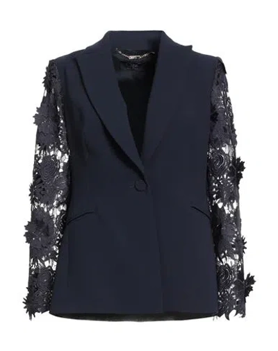 Clips Woman Blazer Midnight Blue Size 6 Polyester, Elastane