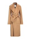 Clips Woman Coat Camel Size 10 Wool In Brown