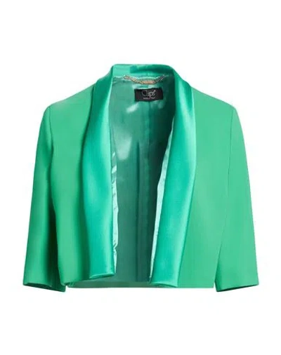 Clips Woman Jacket Green Size 12 Viscose, Polyester, Elastane