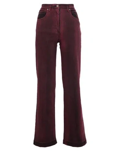 Clips Woman Jeans Plum Size 12 Cotton, Elastane