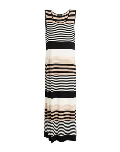 Clips Woman Maxi Dress Beige Size L Viscose, Elastane In Sand