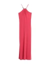 CLIPS CLIPS WOMAN MAXI DRESS CORAL SIZE L VISCOSE, POLYESTER