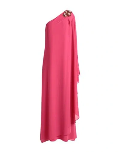Clips Woman Maxi Dress Fuchsia Size 16 Polyester In Pink