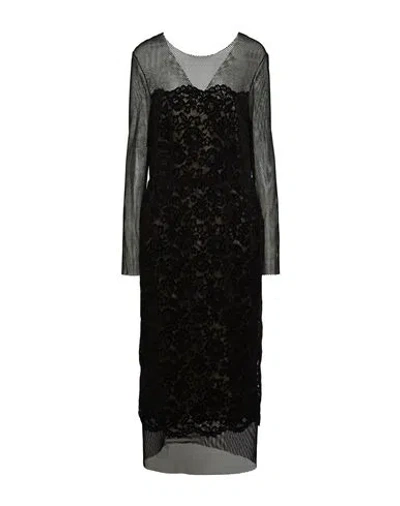 Clips Woman Midi Dress Black Size 10 Polyester, Elastane