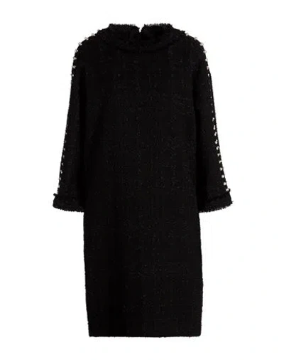 Clips Woman Midi Dress Black Size 14 Polyester, Polyamide, Acrylic, Viscose, Wool