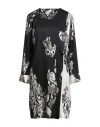 Clips Woman Midi Dress Black Size 16 Silk, Elastane In Black
