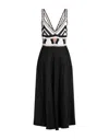 Clips Midi Dresses In Black