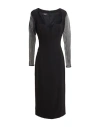 Clips Woman Midi Dress Black Size 6 Polyester, Elastane, Polyamide In Black