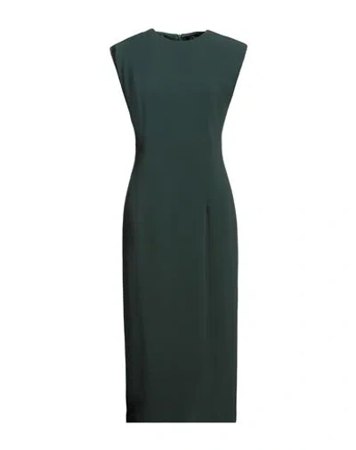 Clips Woman Midi Dress Dark Green Size 12 Viscose, Acetate, Elastane