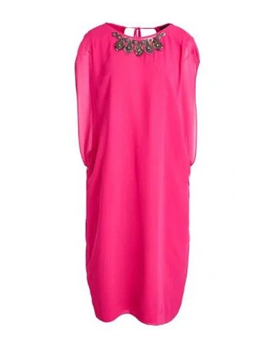 Clips Woman Midi Dress Fuchsia Size 16 Polyester, Elastane In Pink