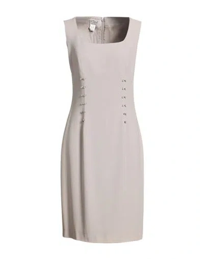 Clips Woman Midi Dress Light Grey Size 12 Acetate, Viscose In Neutral