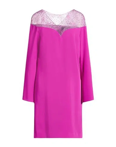 Clips Woman Midi Dress Mauve Size 12 Polyester, Elastane, Polyamide In Purple