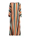 Clips Midi Dresses In Orange