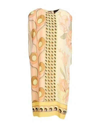 Clips Woman Midi Dress Pastel Yellow Size 14 Viscose, Polyester, Elastane In Multi
