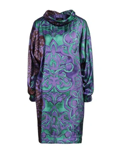 Clips Woman Midi Dress Purple Size 10 Polyester, Elastane