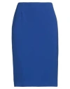 Clips Woman Midi Skirt Bright Blue Size 6 Polyester, Elastane In Blue