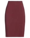 Clips Woman Midi Skirt Burgundy Size 6 Polyester, Viscose, Elastane In Red