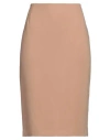 Clips Woman Midi Skirt Camel Size 8 Polyester, Viscose, Elastane In Beige