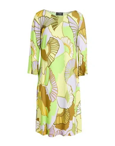 Clips Woman Mini Dress Light Green Size L Viscose, Elastane