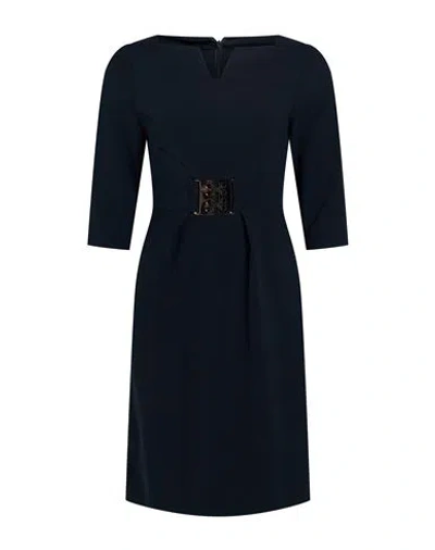 Clips Woman Mini Dress Midnight Blue Size 4 Polyester, Viscose, Elastane