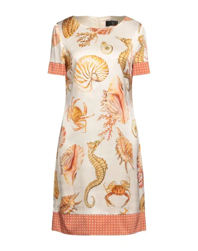 Clips Short Dresses In Beige