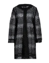 Clips Woman Overcoat & Trench Coat Black Size 10 Polyester, Linen In Black