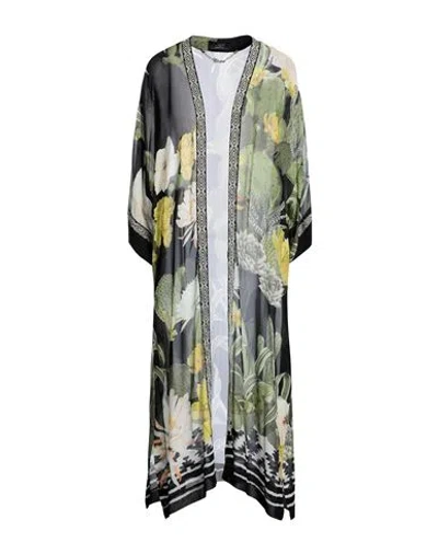 Clips Woman Overcoat & Trench Coat Black Size 8 Viscose