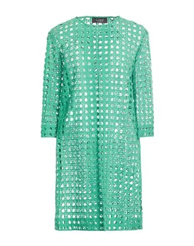 Clips Woman Overcoat & Trench Coat Green Size 10 Cotton, Polyester