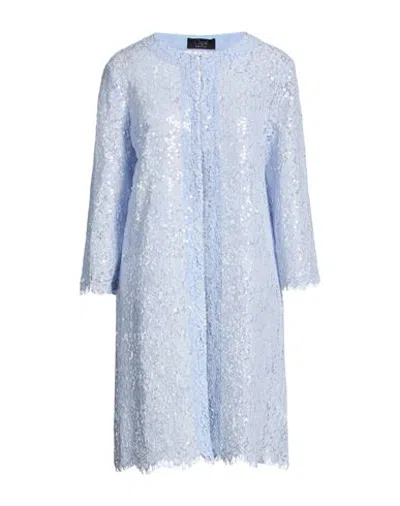 Clips Woman Overcoat & Trench Coat Light Blue Size 8 Polyamide, Cotton, Polyester