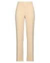Clips Woman Pants Beige Size 14 Viscose, Acrylic, Elastane